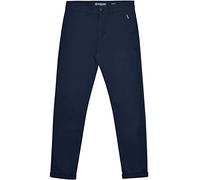 Lambretta Mens Twill Straight Leg Chinos (30R) (Navy)