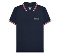 Lambretta Mens Twin Tipped Polo Shirt - Dark Navy (White/Red) - S