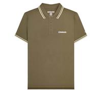Lambretta Mens Twin Tipped Polo Shirt - Khaki/Oatmeal - M