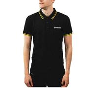 Lambretta Mens Twin Tipped Polo Shirts (Medium, Black/Gold)