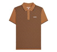 Lambretta Men's Two Tone All-Over Print Polo Shirt in Light Brown | Size: XL Lambretta Light Brown XL