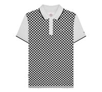 Lambretta Men's Two Tone All-Over Print Polo Shirt in White | Size: Large Lambretta White L