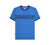 Lambretta Mens Two Tone Ringer Crew Neck Retro T-Shirt - Dark Blue/Navy - 4XL