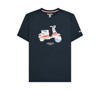 Lambretta Mens Union Jack Scooter Crew Neck T Shirt Navy Size Large