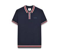 Lambretta Mens Valero Knitted Polo Shirt (Navy Blue Size 3XL)