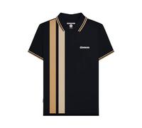 Lambretta Men's Vertical Stripe Polo Shirt in Black | Size: Medium Lambretta Black M