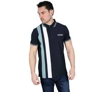 Lambretta Men's Vertical Stripe Polo Shirt in Navy | Size: 3XL Lambretta Navy 3XL
