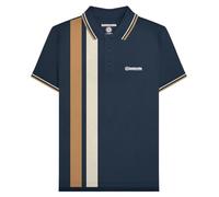 Lambretta Mens Vertical Stripe Polo Shirt (UK, Alpha, XL, Regular, Regular, Navy)