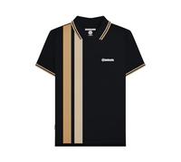 Lambretta Mens Vertical Stripe Short Sleeve Polo Shirt (UK, Alpha, 3XL, Regular, Regular, Black Nomad)