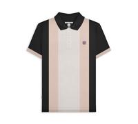 Lambretta Mens Vintage Panel Short Sleeve Polo Shirt Black 4XL