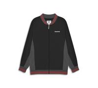 Lambretta Mens Vintage Track Jacket Harrington Jacket - Black/Iron/Red - L