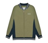 Lambretta Mens Vintage Track Jacket Harrington Jacket - Khaki/Dk Navy/Wht - 3XL
