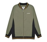 Lambretta Mens Vintage Track Jacket - Khaki Green/Black/Gold - Khaki Green/Black/Gold - 4XL
