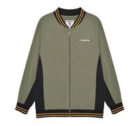 Lambretta Mens Vintage Track Jacket (Khaki Green/Black/Gold) - Size 4XL