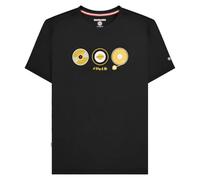Lambretta Mens Vinyl Short Sleeve Cotton Graphic T-Shirt - Black - 2XL