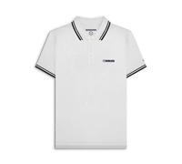 Lambretta Mens White Black Twin Tipped Polo Shirt