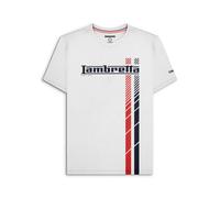 Lambretta Men's White Cotton Crew Neck T-Shirt, Size: 3XL