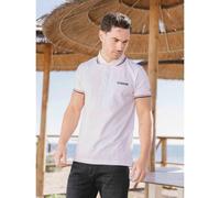 Lambretta Mens Twin Tipped Polo Shirt - White (Red/Navy) - 2XL