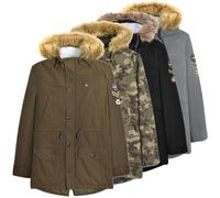 Lambretta Mens/Womens Carnaby Scooter Hooded Classic Mod Ska Badge Parka - Camo - 2XL