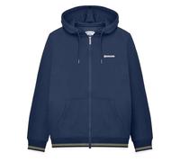 Lambretta Mens Full Zip Twin Tipped Hooded Sweatshirt Hoodie - Navy/Khaki - M