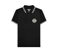 Lambretta Retro Two Tone Badge Polo Shirts (UK, Alpha, 4XL, Regular, Regular, Black)