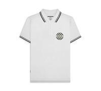 Lambretta Retro Two Tone Badge Polo Shirts (UK, Alpha, S, Regular, Regular, White)