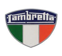 Lambretta Vintage Cast Iron Wall Sign Black/Silver 20.5cm x 27.5cm
