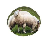 Lambs and Sheep Print Soft Shower Cap for Women Men Reusable hat Lightweight hat and Bath Hair Cap