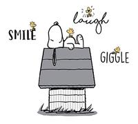 Lambs & Ivy Classic Snoopy w/Woodstock & Dog House Black/Gray Wall Decals | Includes 3 Sheets Measuring 12" x 18", Creates a Mural-Like Look, Easy to Apply