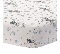 Lambs & Ivy Disney Baby Moonlight Mickey Mouse Fitted Crib Sheet - White