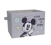 Lambs & Ivy Disney Mickey Mouse Gray Foldable Storage Basket/Container/Bin