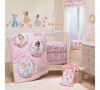 Lambs & Ivy (LAMCR) Disney Princesses Nursery Baby Crib Bedding Set, Pink, 3 Count