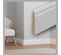Lambs Tongue White Primed MDF Skirting Boards in Various Pack Sizes (170mm x 2.7m) (4)