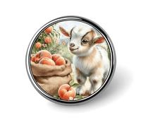 Lambs Under The Orchard Lapel Pin Brooches Round Fashion Brooch Pin Cute Button Badges Alloy Button Pins Enamel Pins Metal Pinback for Hat Shirt Clothing Bags