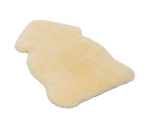 Lambskin for Babies from CHRIST - Premium, Soft, Medical, 100% Genuine Sheepskin (German Quality) for pram, as Crawling mat or Baby Rug. Length: 85 cm (33 in), Color: Yellow
