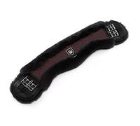 Lambskin Moon Strap Saddle Girth From Christ - Anatomical Lambskin Dressage Girth (Short) For Better Grip In Natural Brown and Gray, Length 40, 45, 50, 55, 60, 65, 70, 75, 80, 85, 90 cm, brown-brown