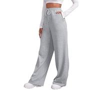 Lambskin Trousers Women's Jogging Bottoms with Fleece Lining, Wide Straight Leg Trousers, Jogging Bottoms, Jogger Trousers, Workout, High Waist, Yoga Pants with Pockets, Police Trousers Women, silver