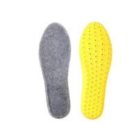 Lambswool Insoles Real Wool Self Heated Thermal Warm Shoes Pad Winter Thickened Plush Anti-Bacterial Anti-Odor Soft Feet Ideal for Cold and Rainy Days(Grey,EU39-40 (25cm))