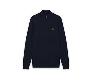 Lambswool jumper 1/4 zip Lyle & Scott Blend Bleu M