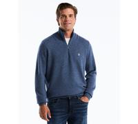Lambswool Quarter Zip Sweater In Sargasso Sea