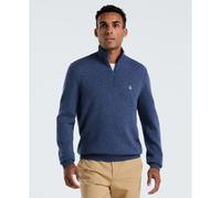 Lambswool Quarter Zip Sweater In Sargasso Sea