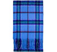Lambswool Scarf Pure 100% Warm and Soft In World Peace Light Blue Tartan - Scottish Gifts for Men Women Fringed Plaid Scarfs Wool Shawl Wrap Men's Ladies Neck Warmer Scarves