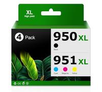Lamburee 950XL 951XL Ink Cartridges Combo Pack Replacement for HP Ink 950 951 XL Use for OfficeJet Pro 8600 8610 8620 8100 8630 8660 8640 8615 276DW 251DW (Black Cyan Magenta Yellow, 4 Pack)