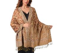 Lamca Women Pashmina Shawls and Wraps Scarf Soft Silky Reversible Paisley Scarves Shawl for Women