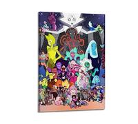 LAMCHAM Steven Universe All The Characters Poster Vintage Art Cover Room Decor Aesthetic Bedroom Decor Canvas Posters For Bedroom 12x18inch(30x45cm) Frame-style