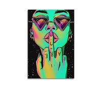 LAMCHAM The Girl Art Hippie Psychedelic Weird Poster Vintage Art Cover Room Decor Aesthetic Bedroom Decor Canvas Posters For Bedroom 12x18inch(30x45cm) Unframe-style