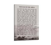 LAMCHAM The Man in The Arena Poster Vintage Art Cover Room Decor Aesthetic Bedroom Decor Canvas Posters For Bedroom 12x18inch(30x45cm) Frame-style