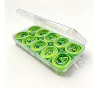 Lamdekool 10PCS Slingshot Replacement Bands Flat Rubber Catapult Bands 1.0mm Thick Tapered 20-12mm Elastic Slingshot Bands with Leather Pouch and Storage Box for Target Practice Outdoor Sports