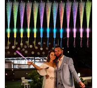 LAMEK 36 Pack Fiber Optic Wand Glow Wand LED Light Up Wand Bulk with 3 Flashing Models Flashing Sticks for Birthday Party Favor Wedding New Year Christmas Glow Sticks Party Favors