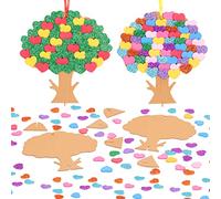 LAMEK 533 Pieces Love Heart Tree Craft Kits,12pcs Tree Template and 521pcs Self-Adhesive Foam Stickers Arts Crafts Party Supplies for Kids DIY Making School Start Gift Awards Birthday Wedding Ornament